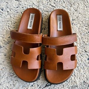 Steve Madden Brown Cutout Sandals